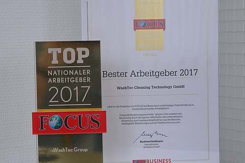 WashTec является одним из лучших работодателей Германии 2017.